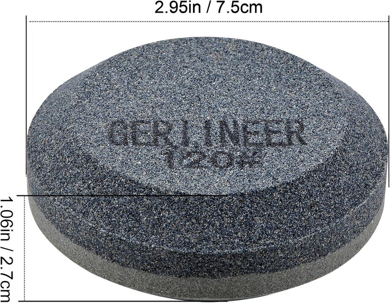 2-in-1 Slijpsteen voor Bijl en Mes – Ronde Slijpsteen (Korrel 120/240) - GERIINEER