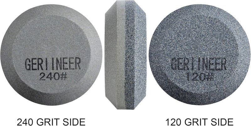 2-in-1 Slijpsteen voor Bijl en Mes – Ronde Slijpsteen (Korrel 120/240) - GERIINEER