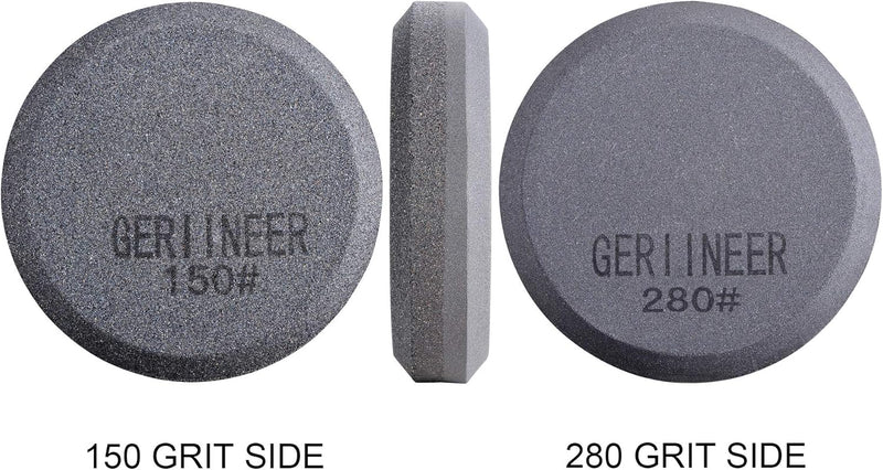 2-in-1 Slijpsteen voor Bijl en Mes – Ronde Slijpsteen (Korrel 150/280) - GERIINEER