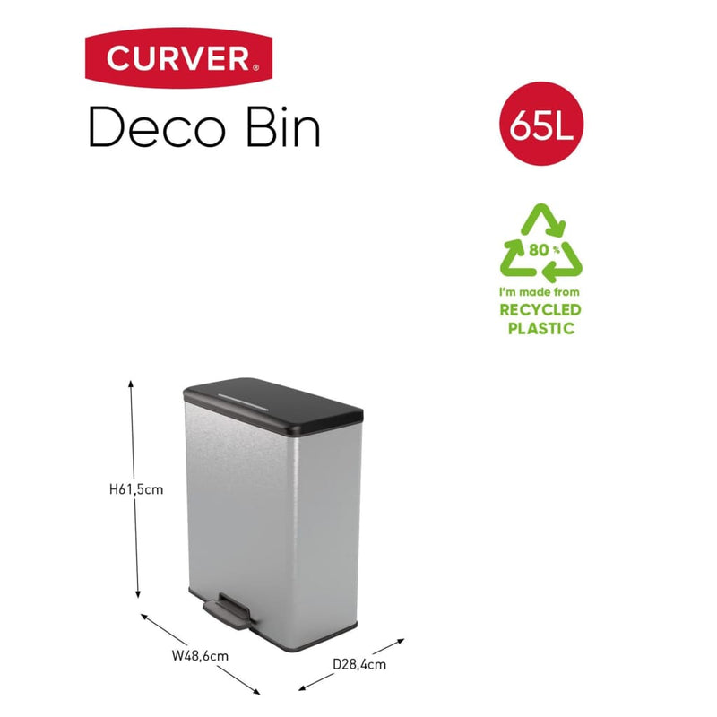 Curver Pedaalemmer Deco Rechthoekig 65 L Kleurig