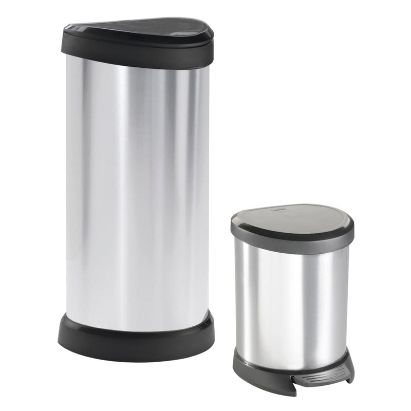 Curver Pedaalemmer Deco Ovaal Zilverkleurig