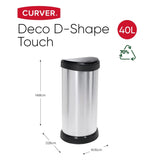 Curver Pedaalemmer Deco Ovaal Zilverkleurig