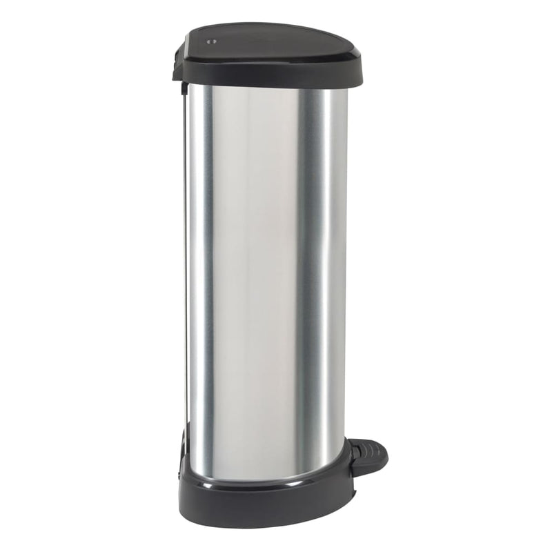 Curver Pedaalemmer Deco D-Vormig Zilverkleurig