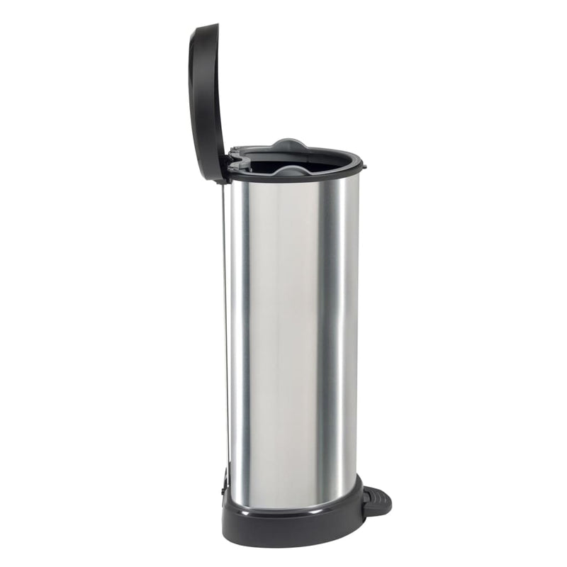 Curver Pedaalemmer Deco D-Vormig Zilverkleurig