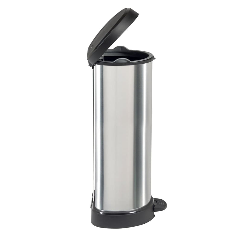 Curver Pedaalemmer Deco D-Vormig Zilverkleurig
