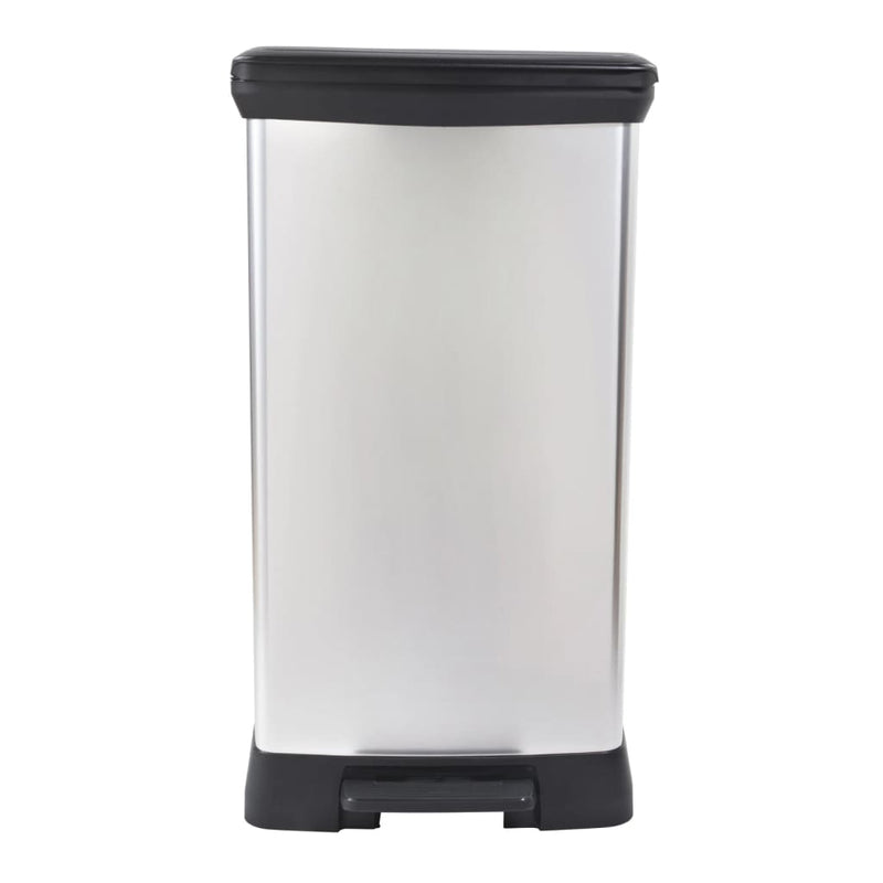 Curver Pedaalemmer Deco Rechthoekig Zilverkleurig