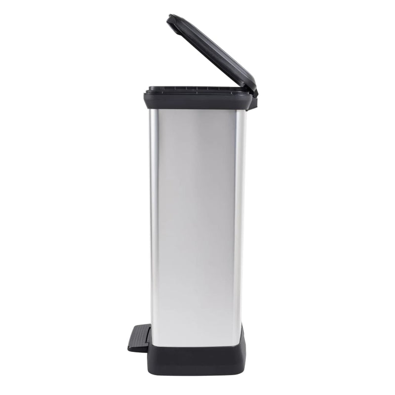 Curver Pedaalemmer Deco Rechthoekig Zilverkleurig