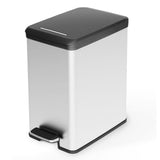 Curver Pedaalemmer Deco Smal Zilverkleurig