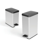 Curver Pedaalemmer Deco Smal Zilverkleurig