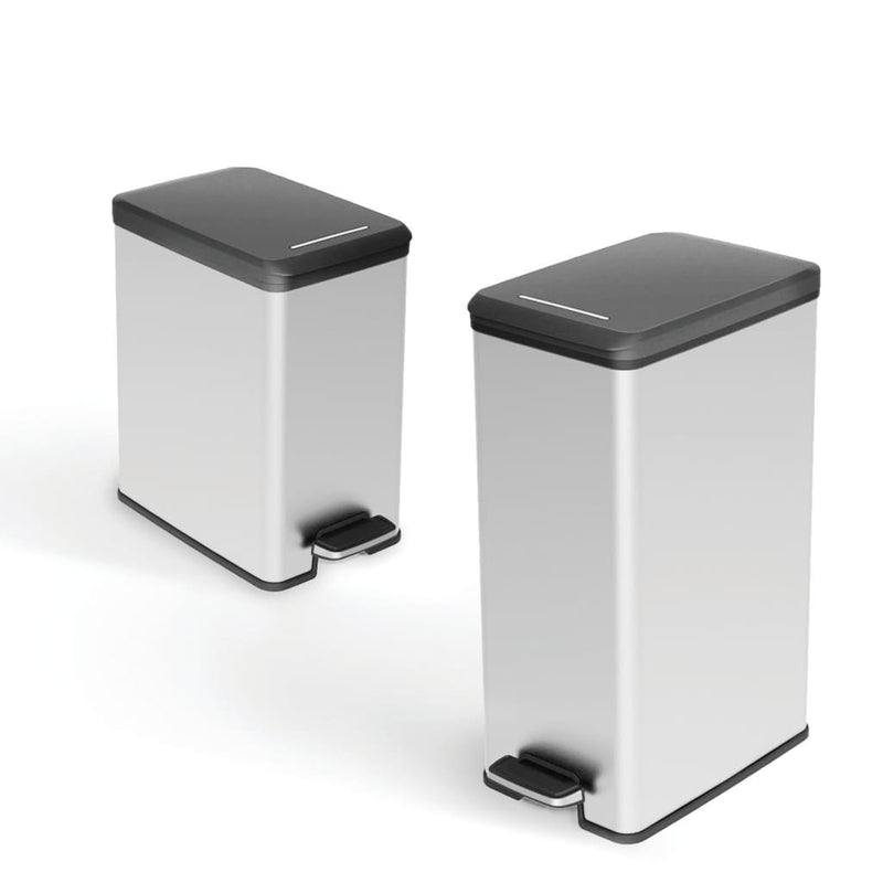 Curver Pedaalemmer Deco Smal Zilverkleurig