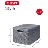 Curver Opbergboxen Met Dekse Stye Antraciet