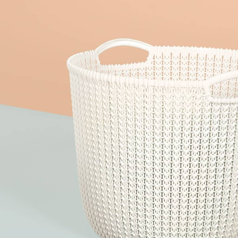 Curver Opbergmand Knit Rond L 30 L Crème