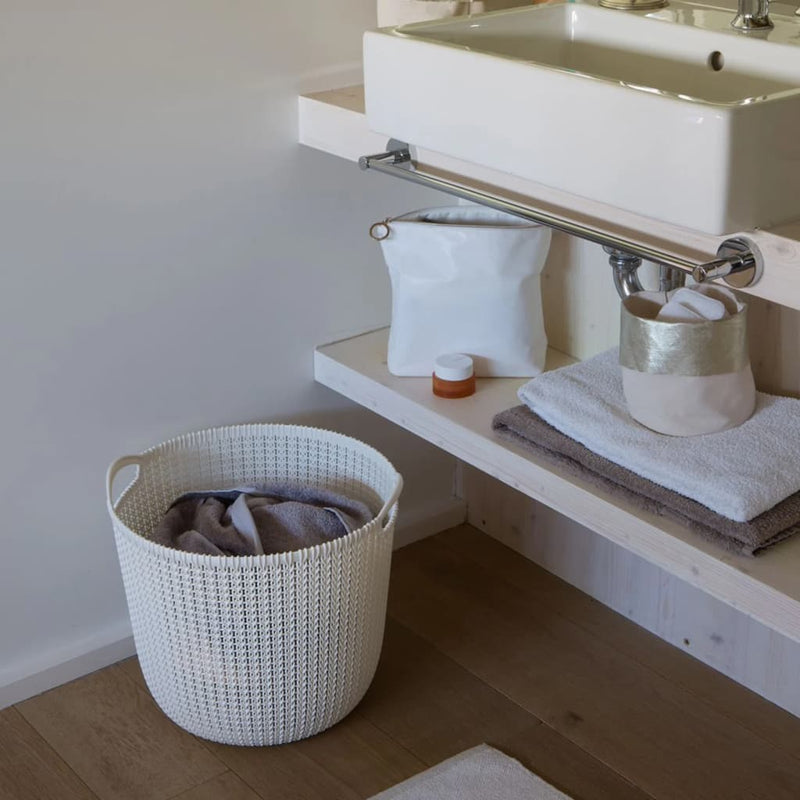 Curver Opbergmand Knit Rond L 30 L Crème