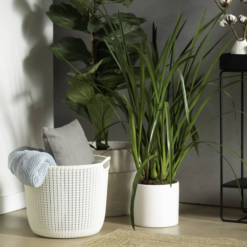 Curver Opbergmand Knit Rond L 30 L Crème