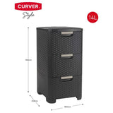 Curver Ladekast Style 3X14 L Antracietkleurig