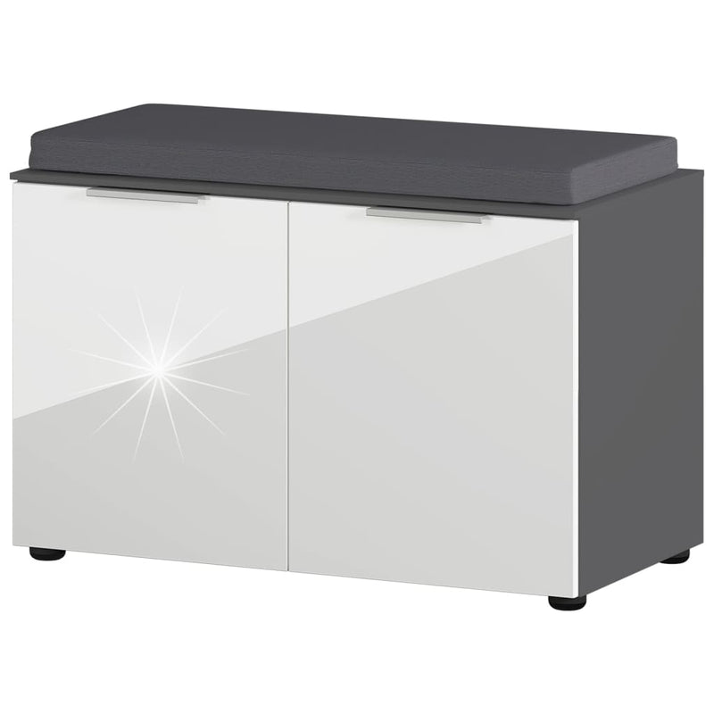 Germania Schoenenbank Gw-Rimini 75X40X48 Cm Grafietkleurig En Wit