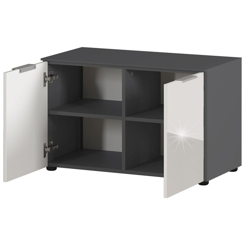 Germania Schoenenbank Gw-Rimini 75X40X48 Cm Grafietkleurig En Wit