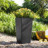 Lechuza Plantenbak Cubico Color 40 All-In-One Leigrijs 13158