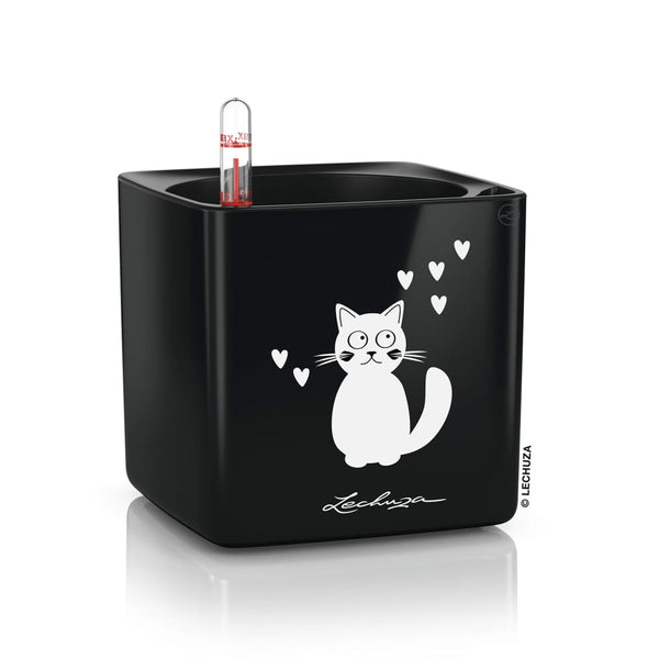 Lechuza Plantenbak Cube Glossy Cat 14 All-In-One