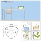 Lechuza Plantenbak Cubeto Stone 40 All-In-One Steen 13840