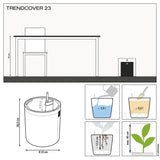 Lechuza Plantenbak Trendcover 23 Cork Alles-In-Één Donkernaturel