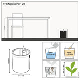 Lechuza Plantenbak Trendcover 23 Cork Alles-In-Één Donkernaturel