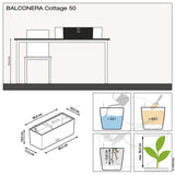 Lechuza Plantenbak Balconera Cottage 50 All-In-One