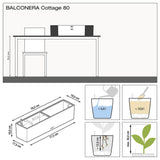 Lechuza Plantenbak Balconera Cottage 80 All-In-One