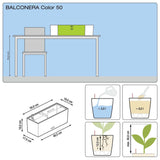 Lechuza Plantenbak Balconera Color 50 All-In-One 15670