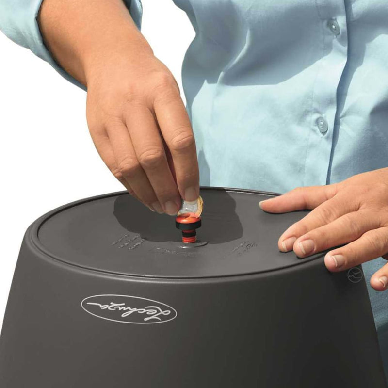 Lechuza Plantenbak Classico Ls 28 All-In-One Houtskool Metallic 16043