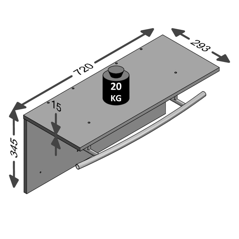 Fmd Wandkapstok 72X29,3X34,5 Cm Oude Stijl