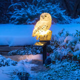 Hi Tuinlamp Uil Led Solar Wit Grijs