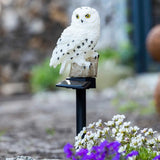 Hi Tuinlamp Uil Led Solar Wit Grijs