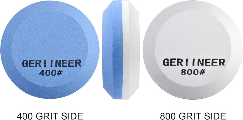 2-in-1 Slijpsteen voor Bijl en Mes – Ronde Slijpsteen (Korrel 400/800) - GERIINEER