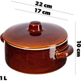 Handgemaakte aardewerkpan fermentatiepot van keramiek - 1L/1,8L/2,5L KADAX