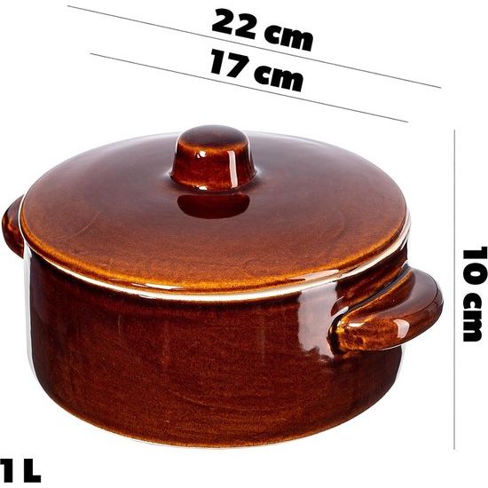 Handgemaakte aardewerkpan fermentatiepot van keramiek - 1L/1,8L/2,5L KADAX