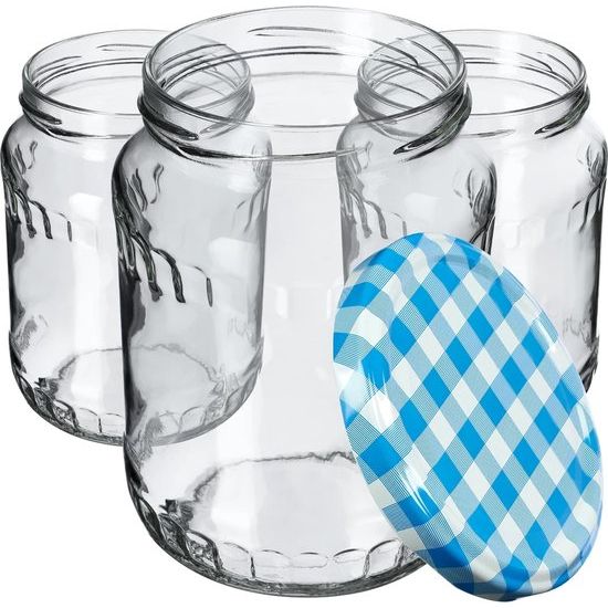 24 stuks weckpotten/ jampotten, 720 ml - inmaakpotten met deksel - Diverse varianten - KADAX