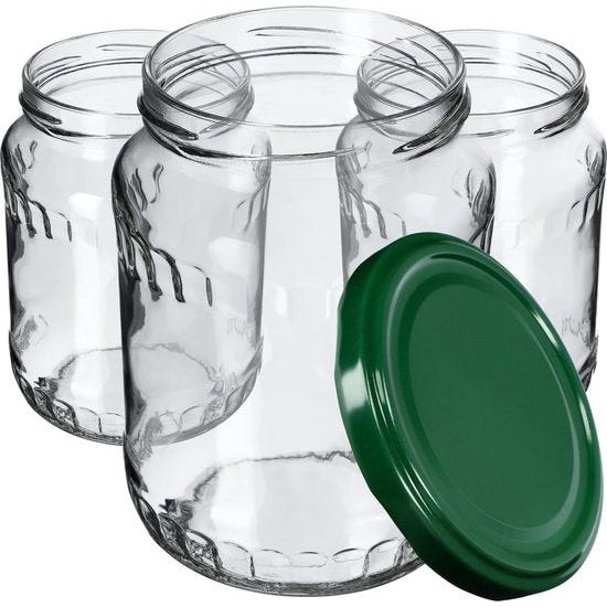 24 stuks weckpotten/ jampotten, 720 ml - inmaakpotten met deksel - Diverse varianten - KADAX
