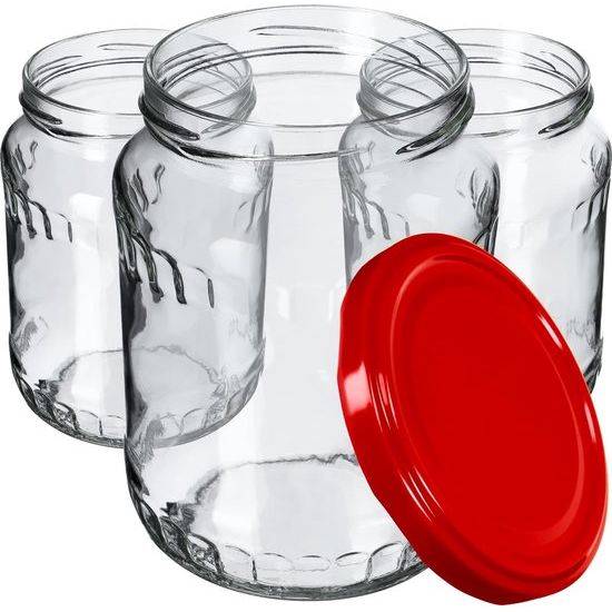 24 stuks weckpotten/ jampotten, 720 ml - inmaakpotten met deksel - Diverse varianten - KADAX