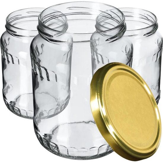 24 stuks weckpotten/ jampotten, 720 ml - inmaakpotten met deksel - Diverse varianten - KADAX