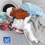 Wasmand, multifunctionele mand, 27 l, wasmand van kunststof, opbergmand, wasmand voor badkamer, veel kleding, accessoires, speelgoed, wasbox (grijs)