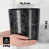 Bloempot, plantenpot van kunststof - decoratieve pot voor planten, UV-bestendige bloempot - diameter 19,5 cm - KADAX