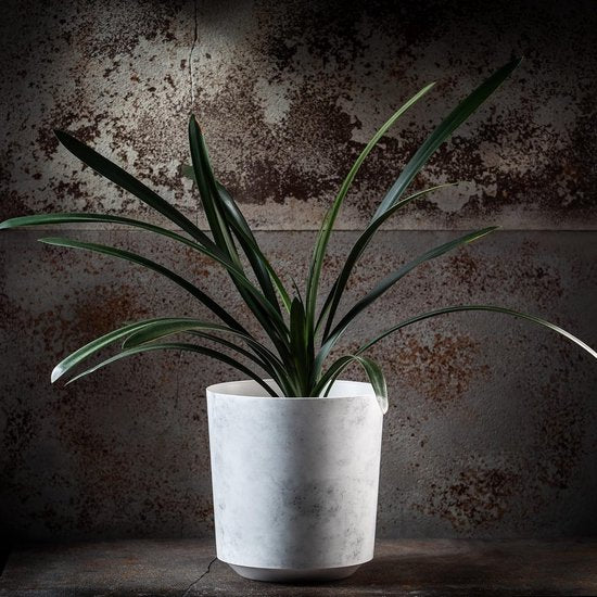 Bloempot, plantenpot van kunststof - decoratieve pot voor planten, UV-bestendige bloempot - diameter 19,5 cm - KADAX