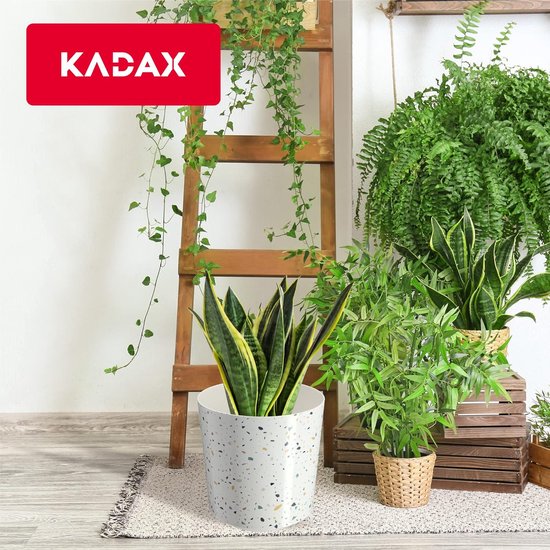 Bloempot, plantenpot van kunststof - decoratieve pot voor planten, UV-bestendige bloempot - diameter 19,5 cm - KADAX