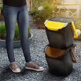 Recycling-emmer, 25 liter afvalemmer/prullenbak set met deksel  - 4/3/2 Stuks KADAX