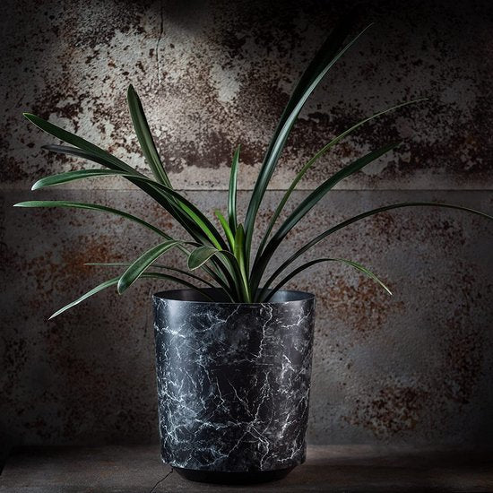 Bloempot, plantenpot van kunststof - decoratieve pot voor planten, UV-bestendige bloempot - diameter 19,5 cm - KADAX