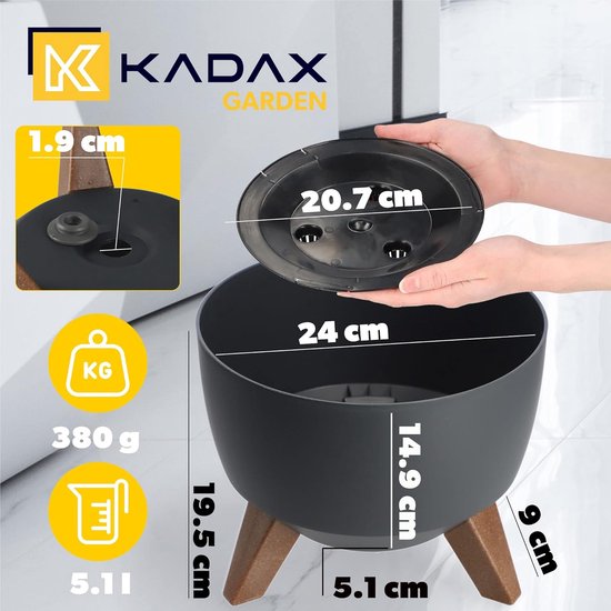Prosperplats Bloempot Ratolla - Balkon - Antraciet - Kunststof - 8,5 L Prosperplats Bloempot Ratolla - Balkon - Antraciet - Kunststof - 8,5 L
