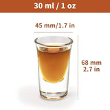 Shotglas Set – 12 Stuks van 30ml met Houder - Transparant Glas voor Feest, Club, Bar of Thuisgebruik
