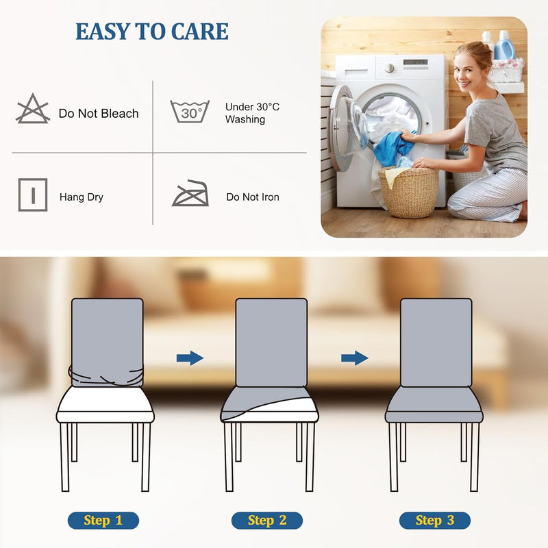 Elastische Stoelhoezen – Bordeaux Dioxide