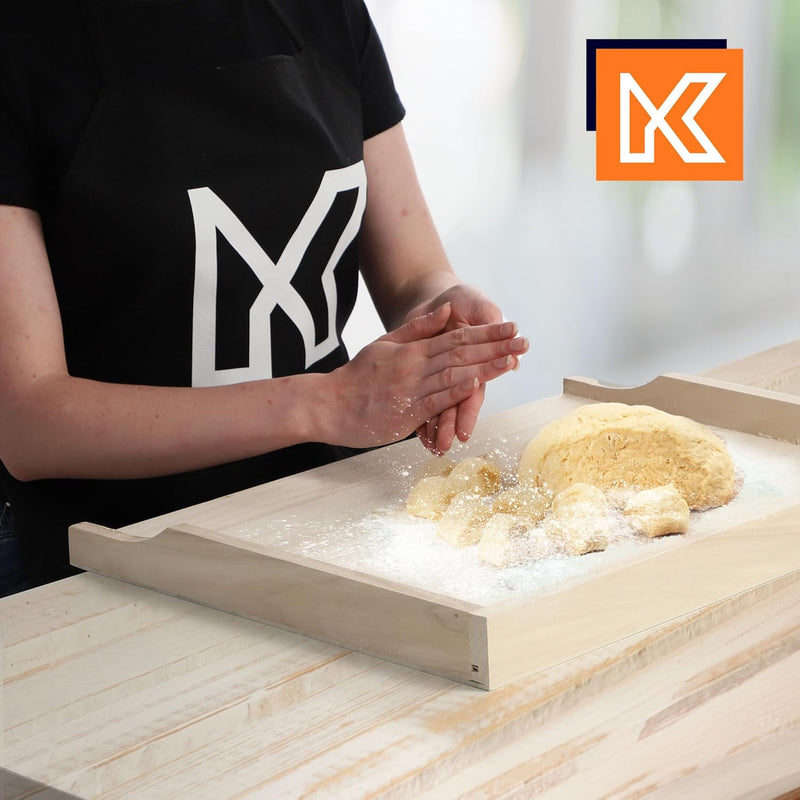 Pastaplank, houten bakplank van hoogwaardig populierenhout - eenzijdig, 50x70 & 40x60cm KADAX